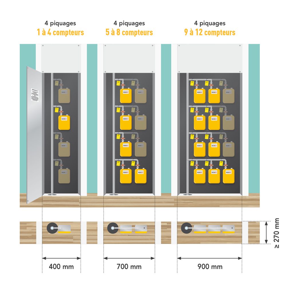 Elément d’étage préfabriqué en version 4 piquages